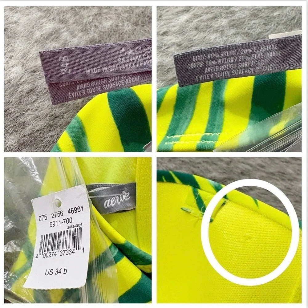 NWOT Aerie Tropical Bikini Swimsuit Top